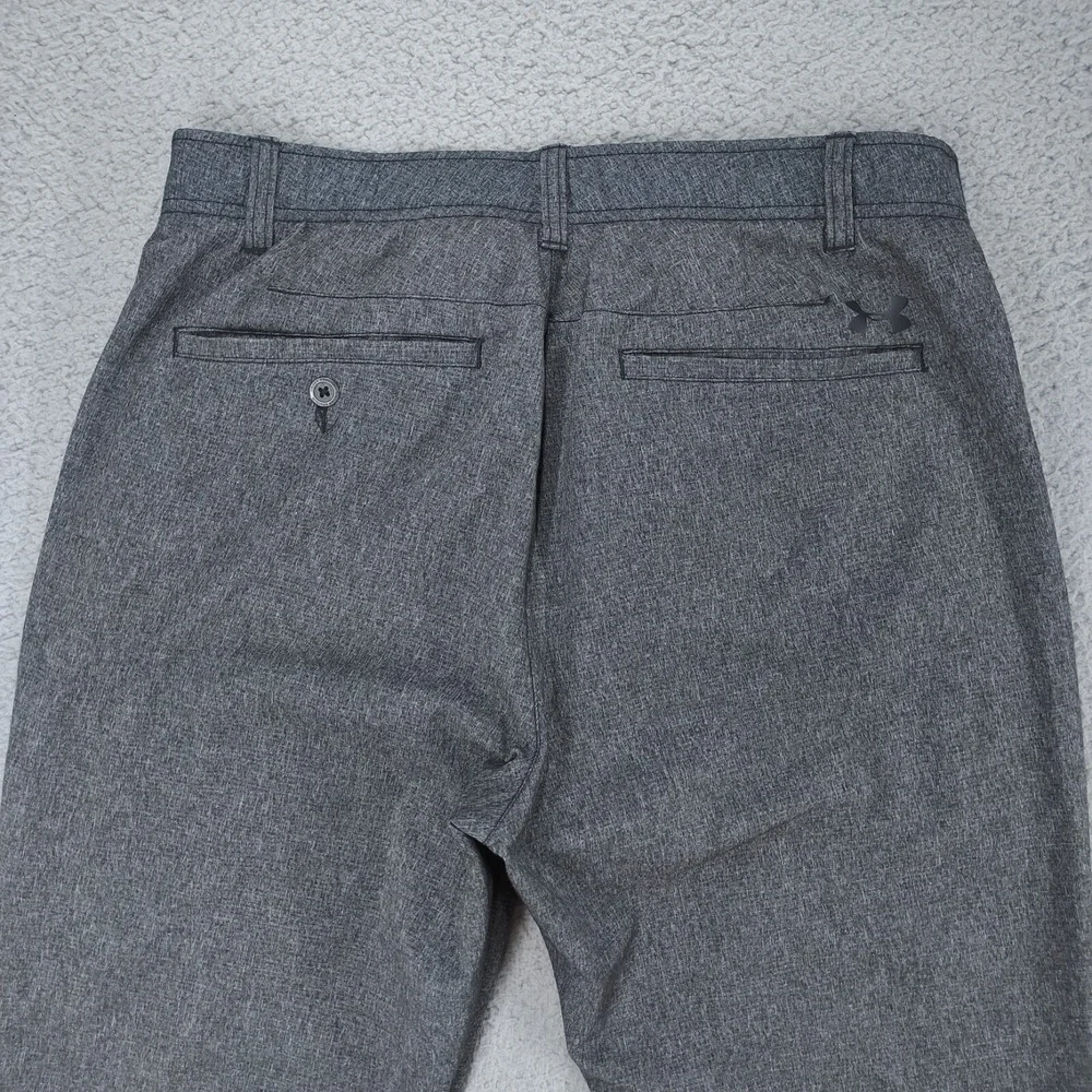 Under armour Pants Mens 34x32 Gray Golf Straight Leg Flat Front Performance Read